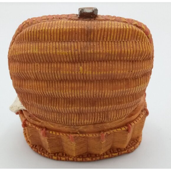 Teddy Bear Family in Sewing Basket Scene Knick Knack Vintage 3.25 Crafting Gift - Picture 9 of 16